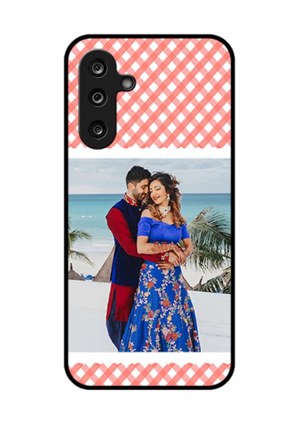 Samsung Galaxy F36 5G Custom Glass Phone Case - Pink Pattern Design