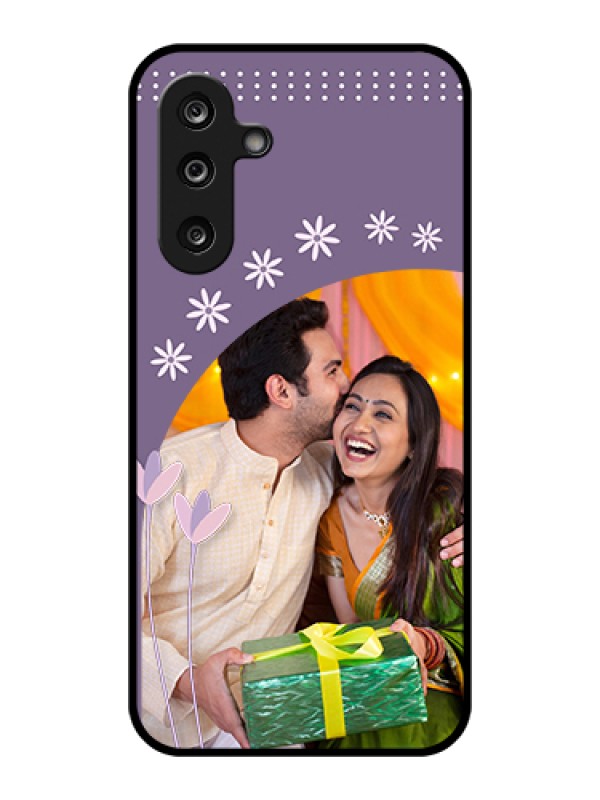 Custom Samsung Galaxy F36 5G Custom Glass Phone Case - Lavender Flowers Design