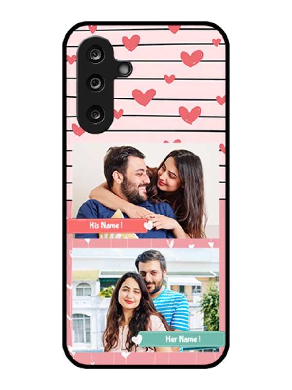 Custom Samsung Galaxy F36 5G Custom Glass Phone Case - Photo With Heart Design
