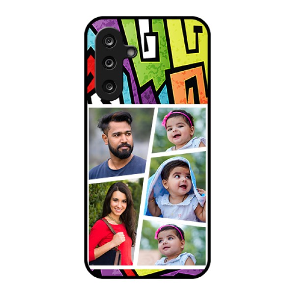 Samsung Galaxy F36 5G Custom Glass Phone Case - Graffiti Pattern Design Samsung Galaxy F36 5G Custom Glass Phone Case - Graffiti Pattern Design