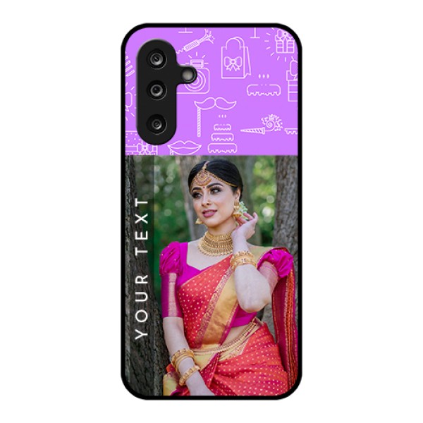 Samsung Galaxy F36 5G Custom Glass Phone Case - Birthday Icons Design Samsung Galaxy F36 5G Custom Glass Phone Case - Birthday Icons Design