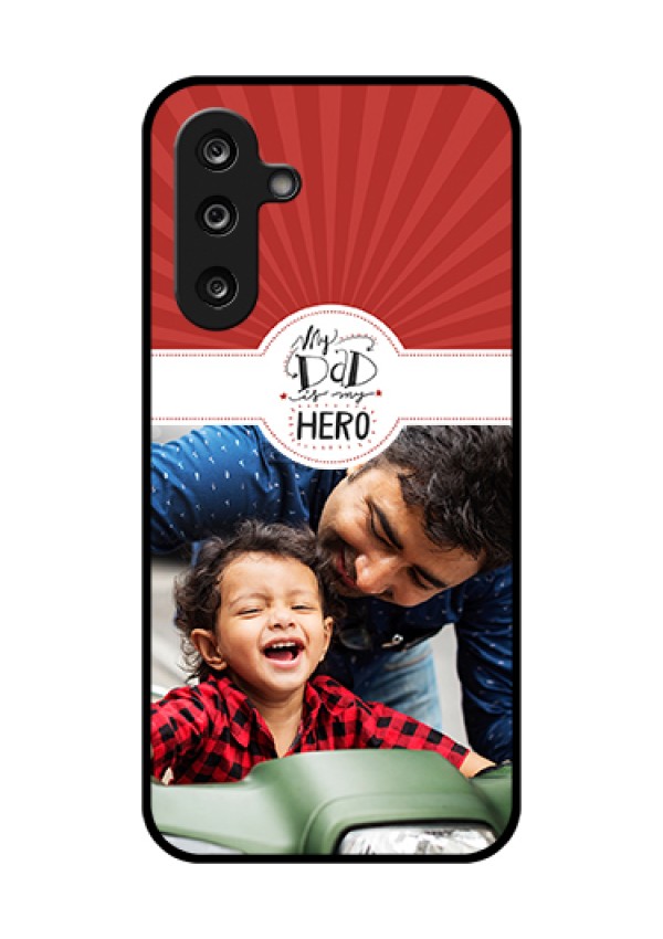 Samsung Galaxy F36 5G Custom Glass Phone Case - My Dad Hero Design
