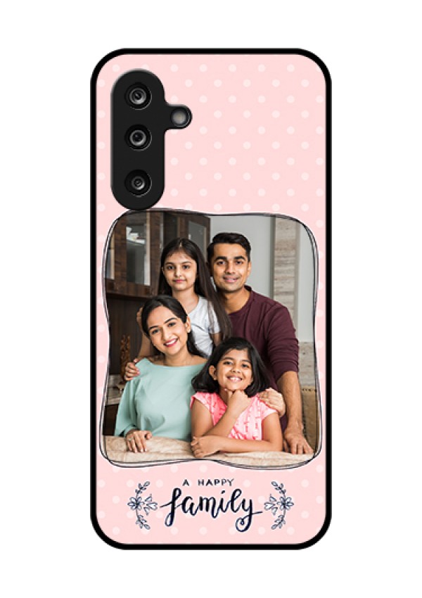 Samsung Galaxy F36 5G Custom Glass Phone Case - Family With Dots Design