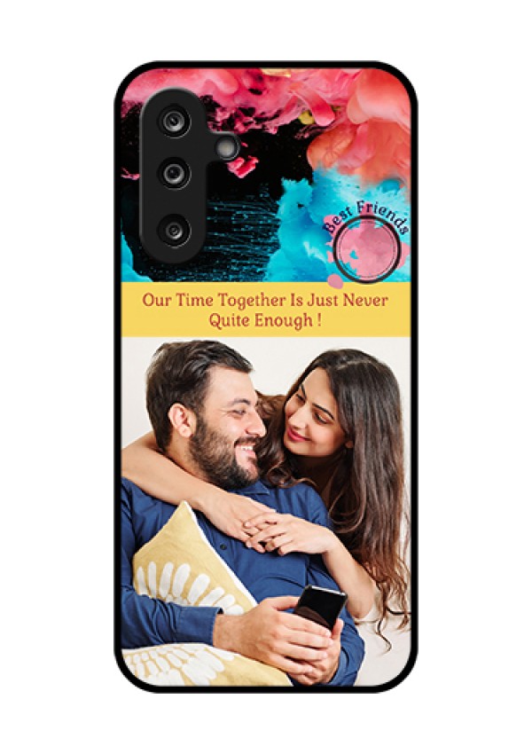 Samsung Galaxy F36 5G Custom Glass Phone Case - Quote With Acrylic Painting Design