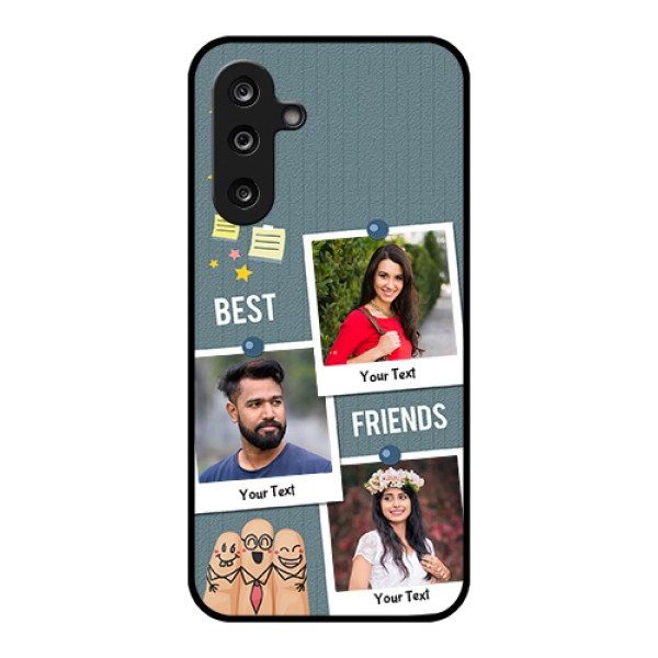 Samsung Galaxy F36 5G Custom Glass Phone Case - Sticky Frames And Friendship Design Samsung Galaxy F36 5G Custom Glass Phone Case - Sticky Frames And Friendship Design