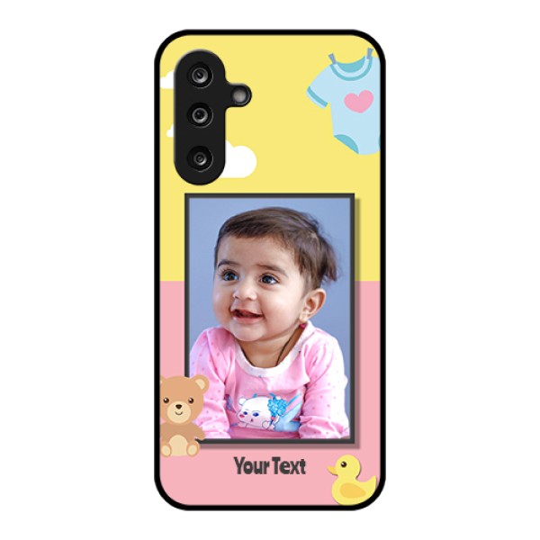 Samsung Galaxy F36 5G Custom Glass Phone Case - Kids 2 Color Design