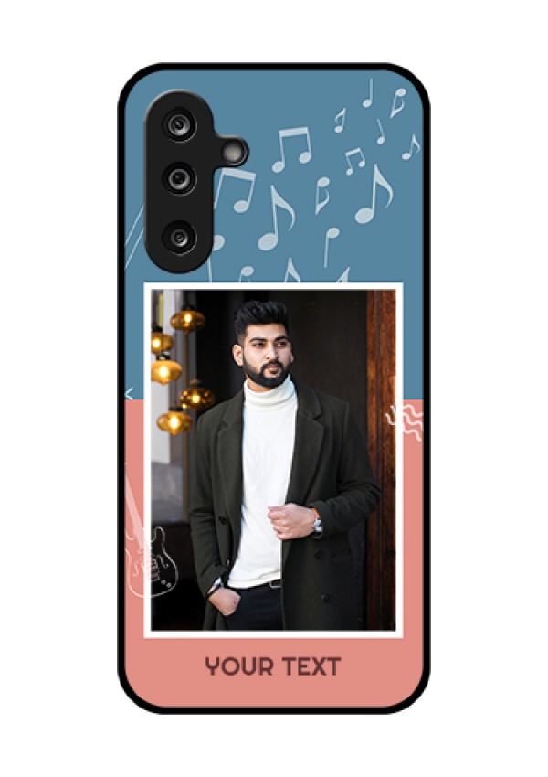 Samsung Galaxy F36 5G Custom Glass Phone Case - With Color Musical Note Design