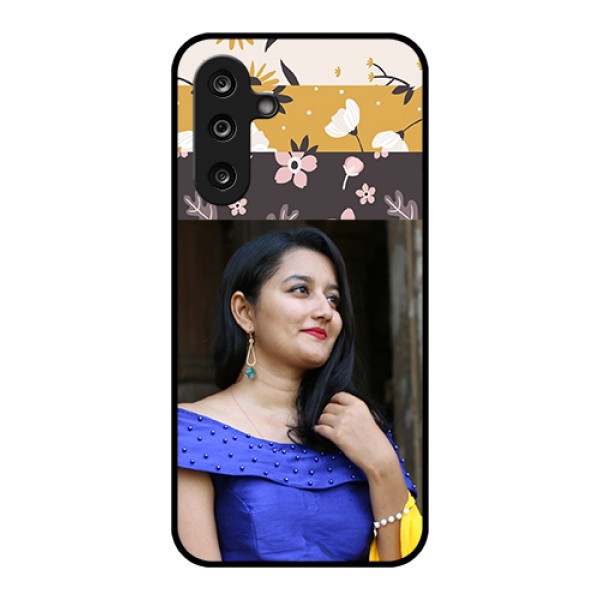 Samsung Galaxy F36 5G Custom Glass Phone Case - Stylish Floral Design Samsung Galaxy F36 5G Custom Glass Phone Case - Stylish Floral Design