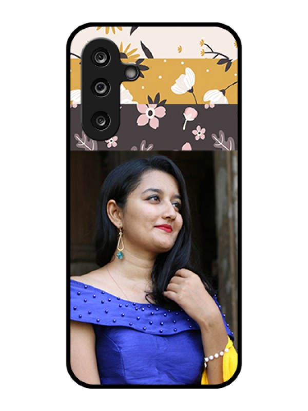 Custom Samsung Galaxy F36 5G Custom Glass Phone Case - Stylish Floral Design