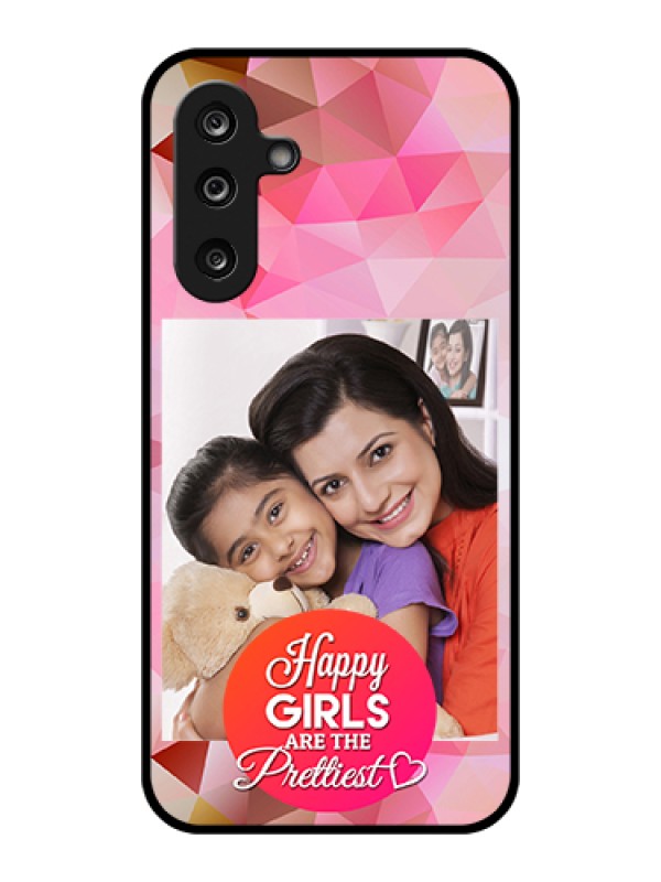 Custom Samsung Galaxy F36 5G Custom Glass Phone Case - Abstract Triangle Design