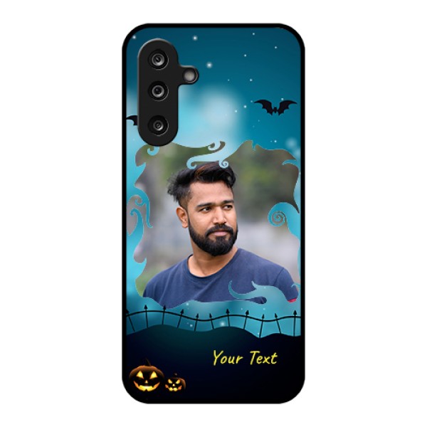 Samsung Galaxy F36 5G Custom Glass Phone Case - Halloween Frame Design Samsung Galaxy F36 5G Custom Glass Phone Case - Halloween Frame Design