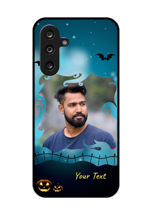 Samsung Galaxy F36 5G Custom Glass Phone Case - Halloween Frame Design