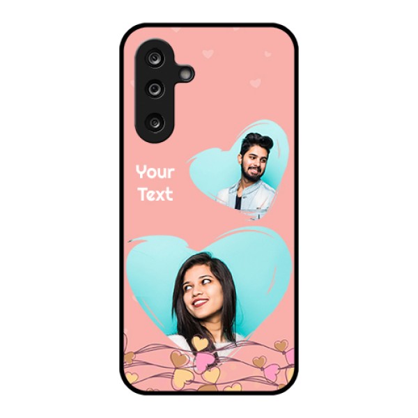 Samsung Galaxy F36 5G Custom Glass Phone Case - Love Doodle Design