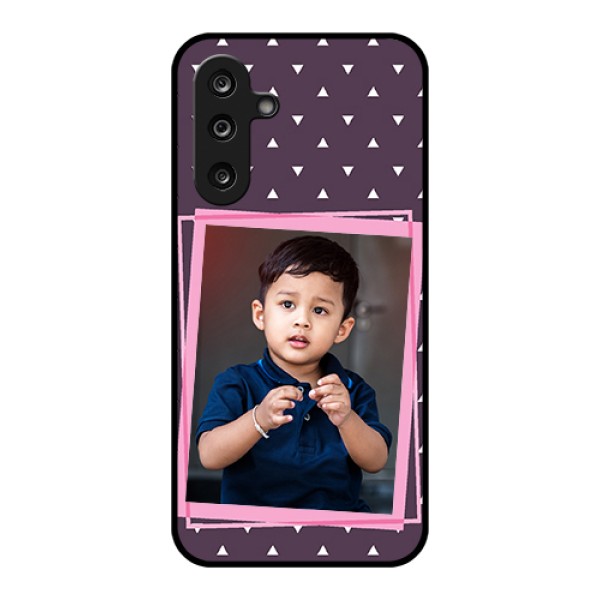 Samsung Galaxy F36 5G Custom Glass Phone Case - Triangle Pattern Dotted Design Samsung Galaxy F36 5G Custom Glass Phone Case - Triangle Pattern Dotted Design