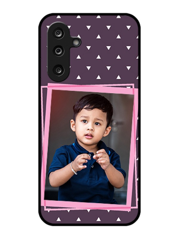 Custom Samsung Galaxy F36 5G Custom Glass Phone Case - Triangle Pattern Dotted Design