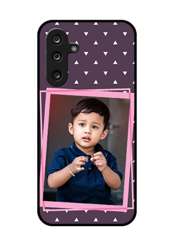 Samsung Galaxy F36 5G Custom Glass Phone Case - Triangle Pattern Dotted Design