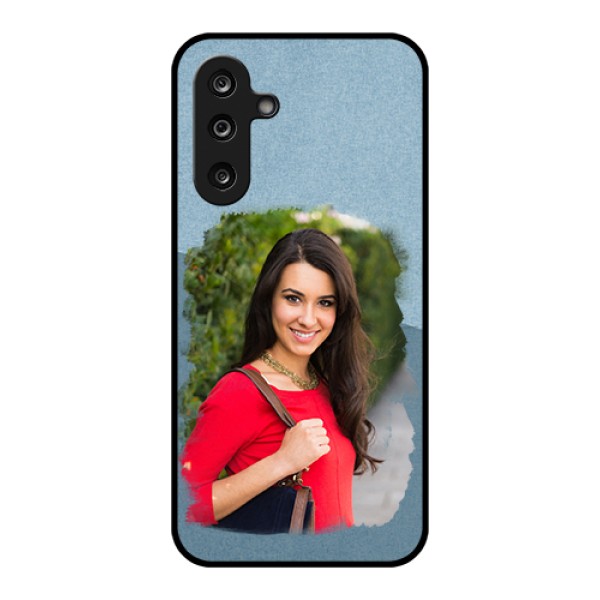 Samsung Galaxy F36 5G Custom Glass Phone Case - Grunge Line Art Design