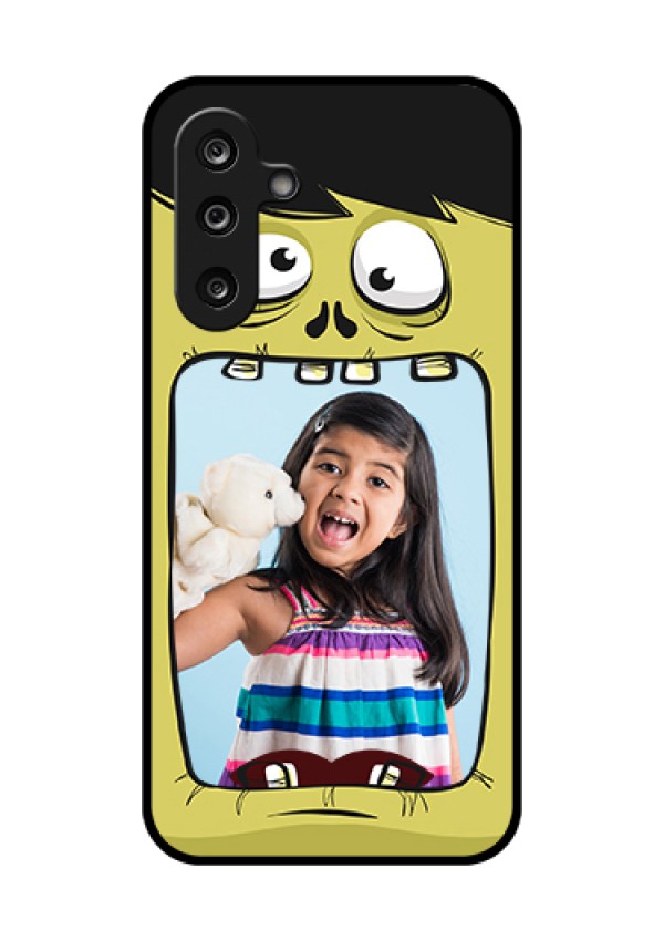 Samsung Galaxy F36 5G Custom Glass Phone Case - Cartoon Monster Back Case Design