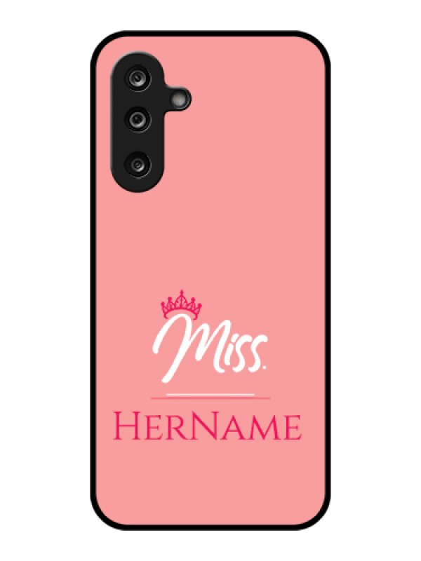 Custom Samsung Galaxy F36 5G Custom Glass Phone Case - Mrs With Name Design