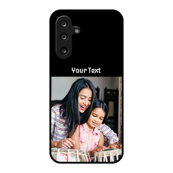 Samsung Galaxy F36 5G Custom Glass Phone Case - Photo With Name Design
