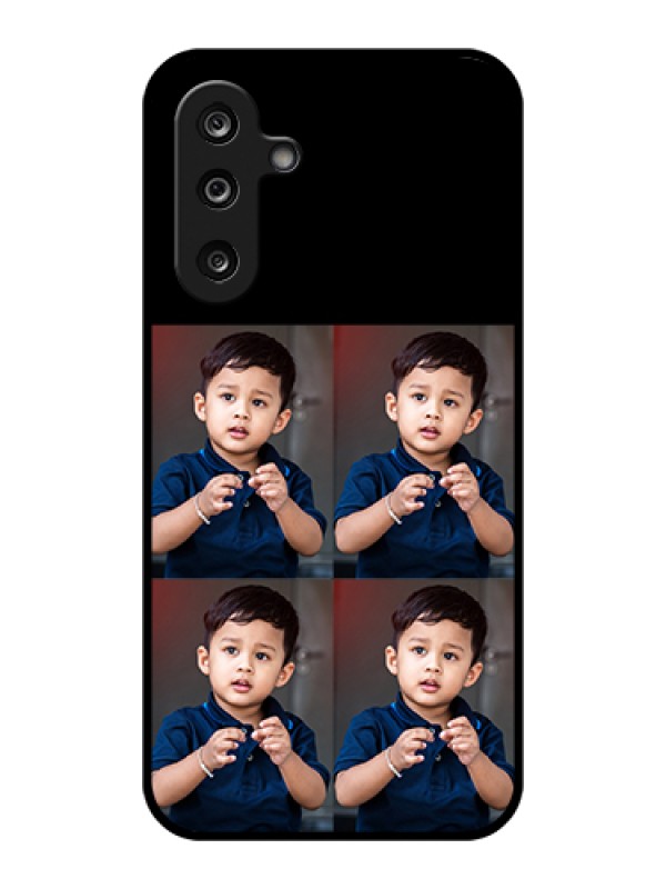 Custom Samsung Galaxy F36 5G Custom Glass Phone Case - 4 Image Holder Design