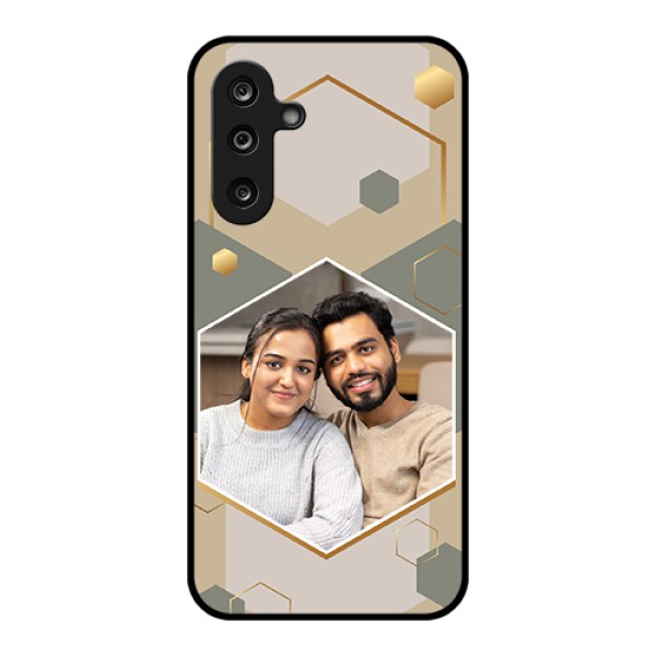 Samsung Galaxy F36 5G Custom Glass Phone Case - Stylish Hexagon Pattern Design Samsung Galaxy F36 5G Custom Glass Phone Case - Stylish Hexagon Pattern Design