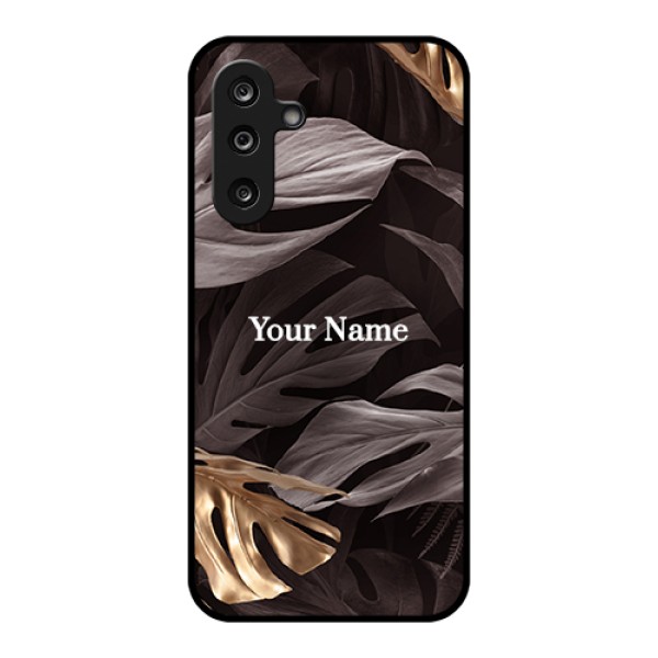 Samsung Galaxy F36 5G Custom Glass Phone Case - Wild Leaves Digital Paint Design