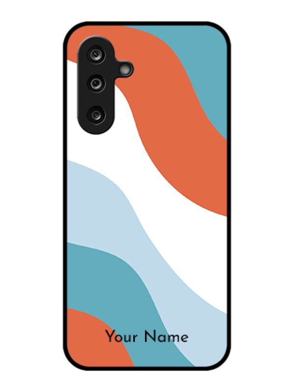 Custom Samsung Galaxy F36 5G Custom Glass Phone Case - Coloured Waves Design