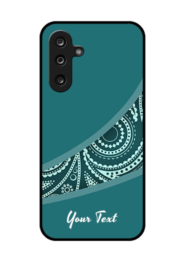 Samsung Galaxy F36 5G Custom Glass Phone Case - Semi Visible Floral Design