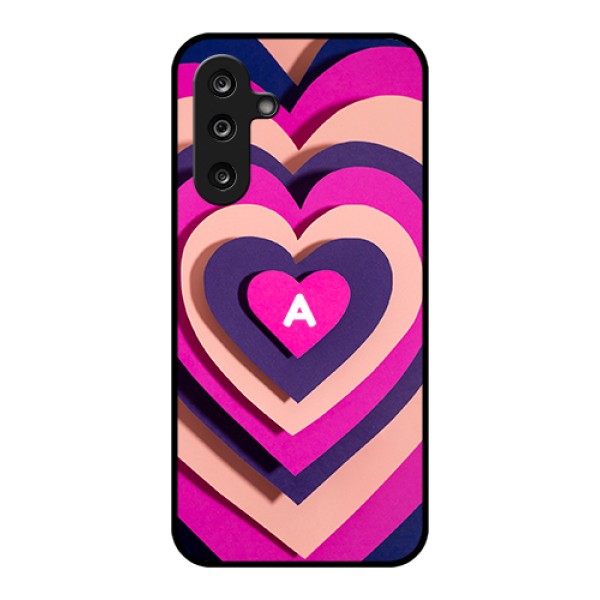Samsung Galaxy F36 5G Custom Glass Phone Case - Cute Heart Pattern Design Samsung Galaxy F36 5G Custom Glass Phone Case - Cute Heart Pattern Design