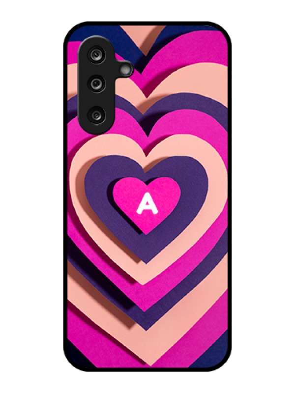 Custom Samsung Galaxy F36 5G Custom Glass Phone Case - Cute Heart Pattern Design