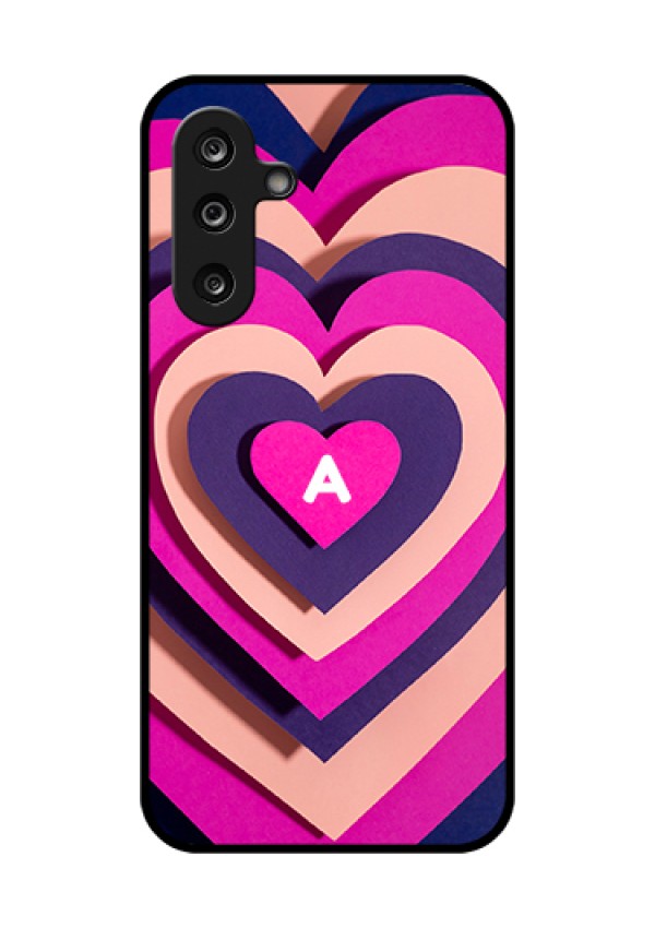 Samsung Galaxy F36 5G Custom Glass Phone Case - Cute Heart Pattern Design