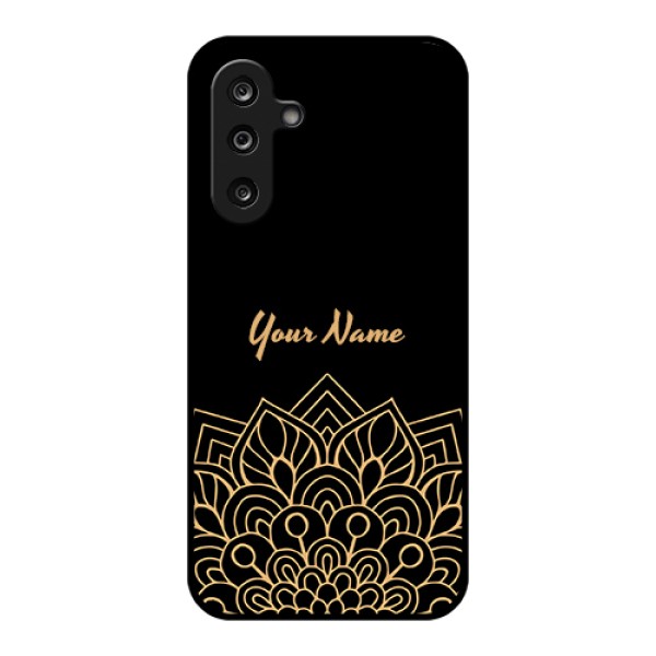 Samsung Galaxy F36 5G Custom Glass Phone Case - Golden Mandala Design