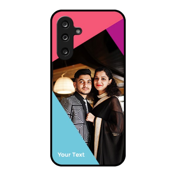 Samsung Galaxy F36 5G Custom Glass Phone Case - Stacked Triple Colour Design Samsung Galaxy F36 5G Custom Glass Phone Case - Stacked Triple Colour Design