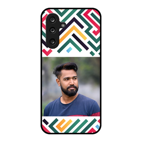 Samsung Galaxy F36 5G Custom Glass Phone Case - Colorful Maze Pattern Design Samsung Galaxy F36 5G Custom Glass Phone Case - Colorful Maze Pattern Design