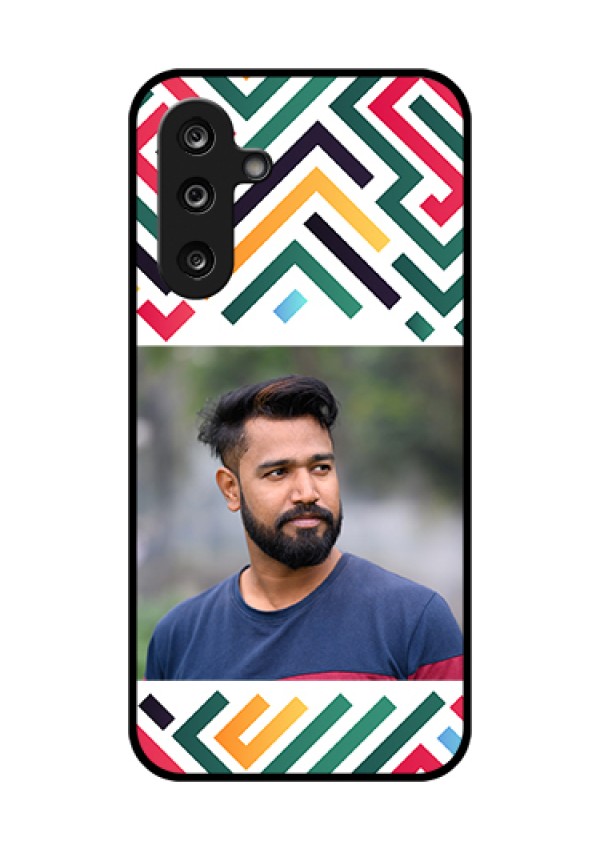 Samsung Galaxy F36 5G Custom Glass Phone Case - Colorful Maze Pattern Design
