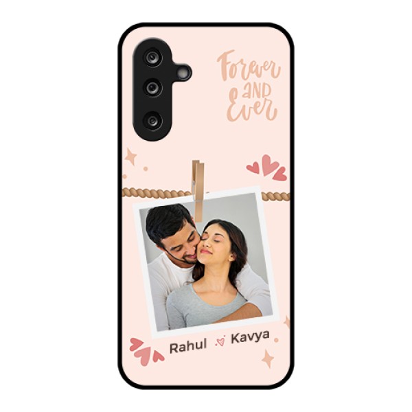Samsung Galaxy F36 5G Custom Glass Phone Case - Forever And Ever Love Design Samsung Galaxy F36 5G Custom Glass Phone Case - Forever And Ever Love Design