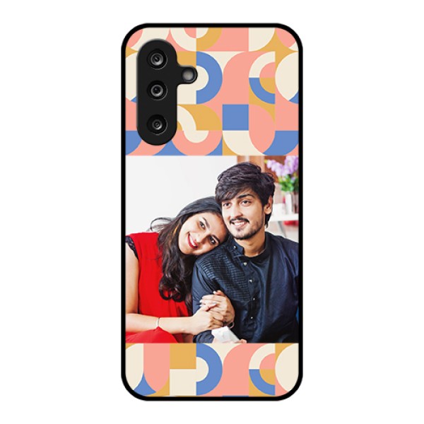 Samsung Galaxy F36 5G Custom Glass Phone Case - Semi - Circle Maze Pattern Design Samsung Galaxy F36 5G Custom Glass Phone Case - Semi - Circle Maze Pattern Design