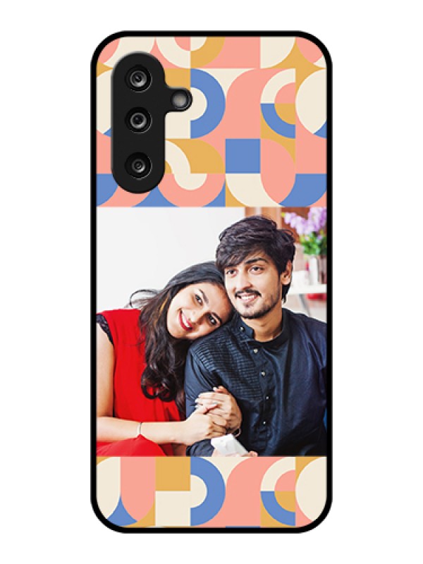 Custom Samsung Galaxy F36 5G Custom Glass Phone Case - Semi - Circle Maze Pattern Design