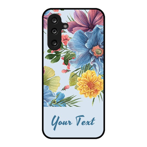 Samsung Galaxy F36 5G Custom Glass Phone Case - Stunning Watercolored Flowers Painting Design Samsung Galaxy F36 5G Custom Glass Phone Case - Stunning Watercolored Flowers Painting Design