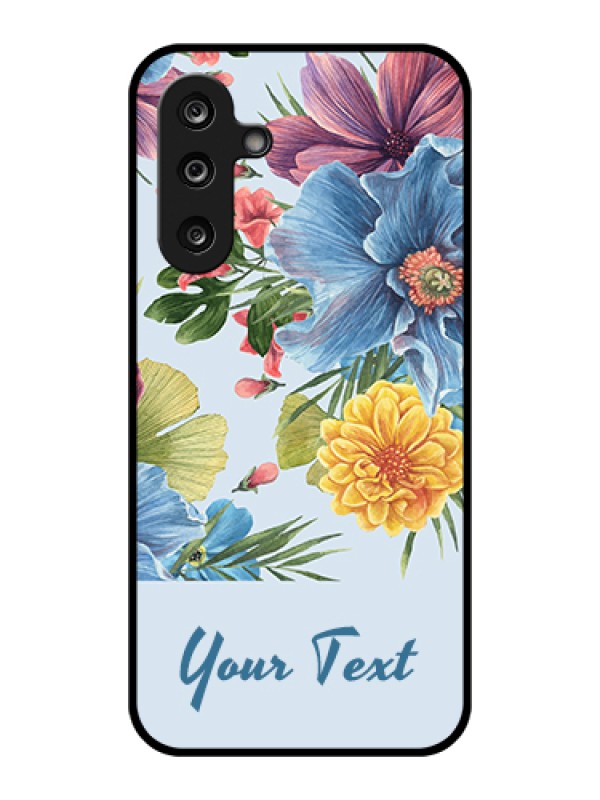 Custom Samsung Galaxy F36 5G Custom Glass Phone Case - Stunning Watercolored Flowers Painting Design