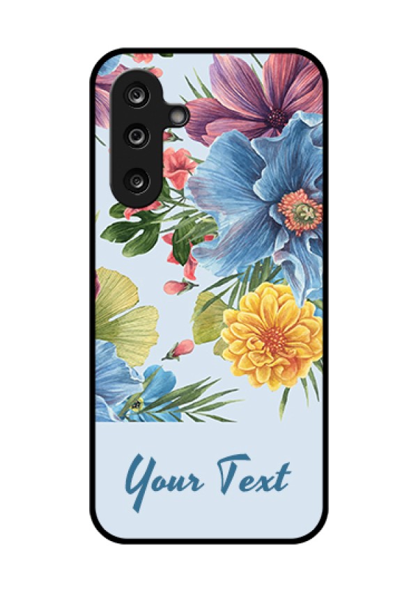 Samsung Galaxy F36 5G Custom Glass Phone Case - Stunning Watercolored Flowers Painting Design