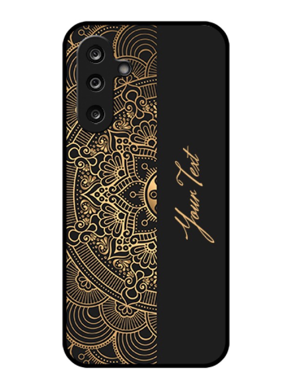 Custom Samsung Galaxy F36 5G Custom Glass Phone Case - Mandala Art With Custom Text Design