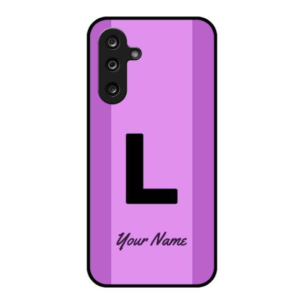 Samsung Galaxy F36 5G Custom Glass Phone Case - Tricolor Custom Text Design