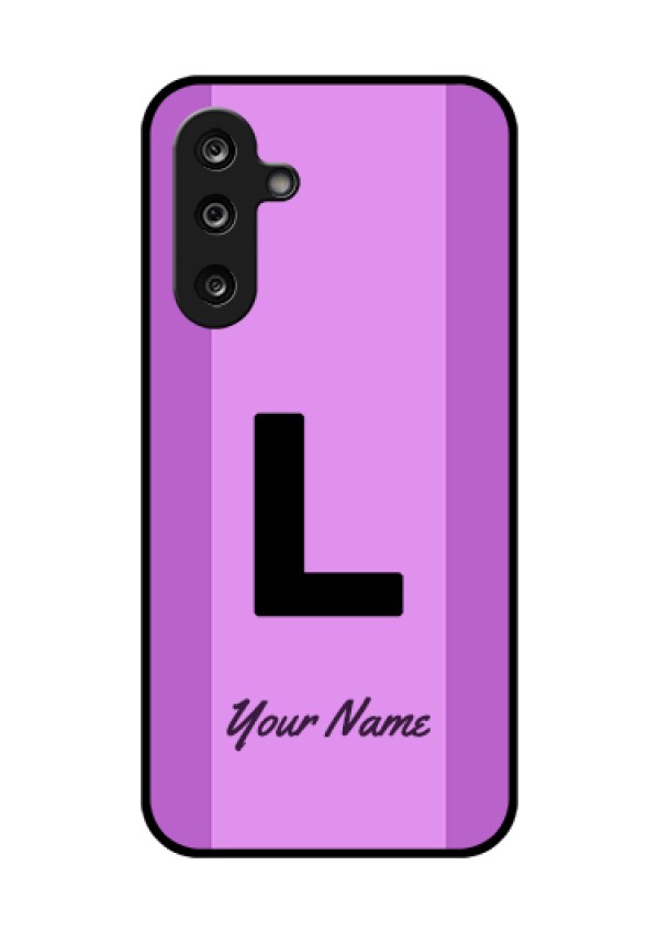 Samsung Galaxy F36 5G Custom Glass Phone Case - Tricolor Custom Text Design