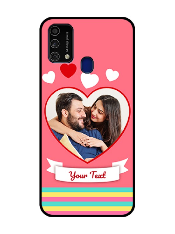 Custom Galaxy F41 Photo Printing on Glass Case  - Love Doodle Design