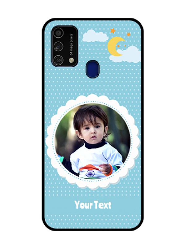 Custom Galaxy F41 Personalised Glass Phone Case  - Violet Pattern Design