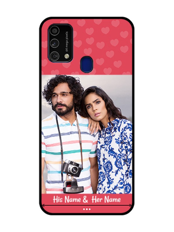 Custom Galaxy F41 Photo Printing on Glass Case  - Simple Love Design