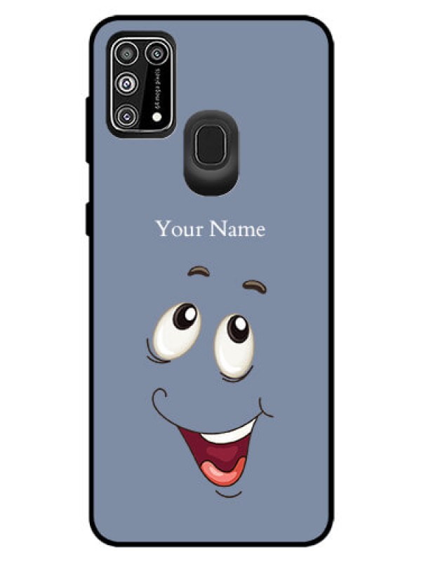 Custom Galaxy F41 Photo Printing on Glass Case - Laughing Cartoon Face Design