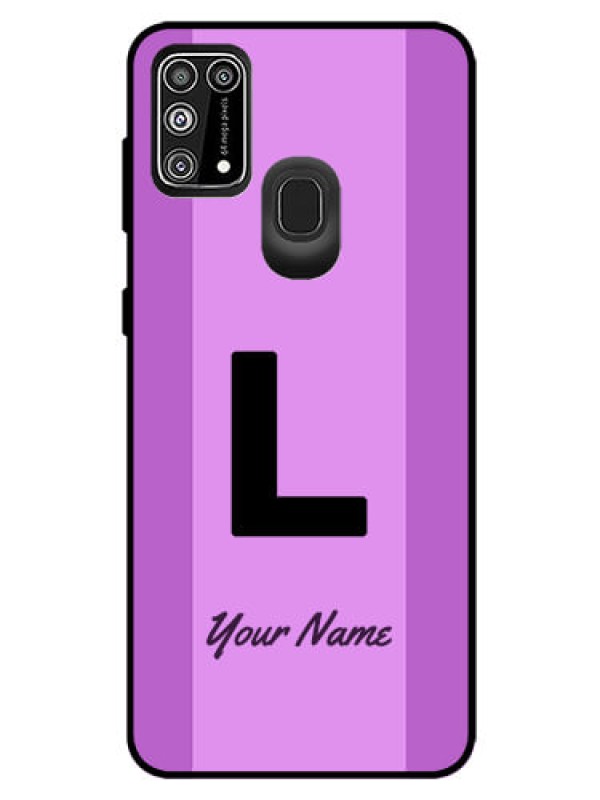 Custom Galaxy F41 Custom Glass Phone Case - Tricolor custom text Design
